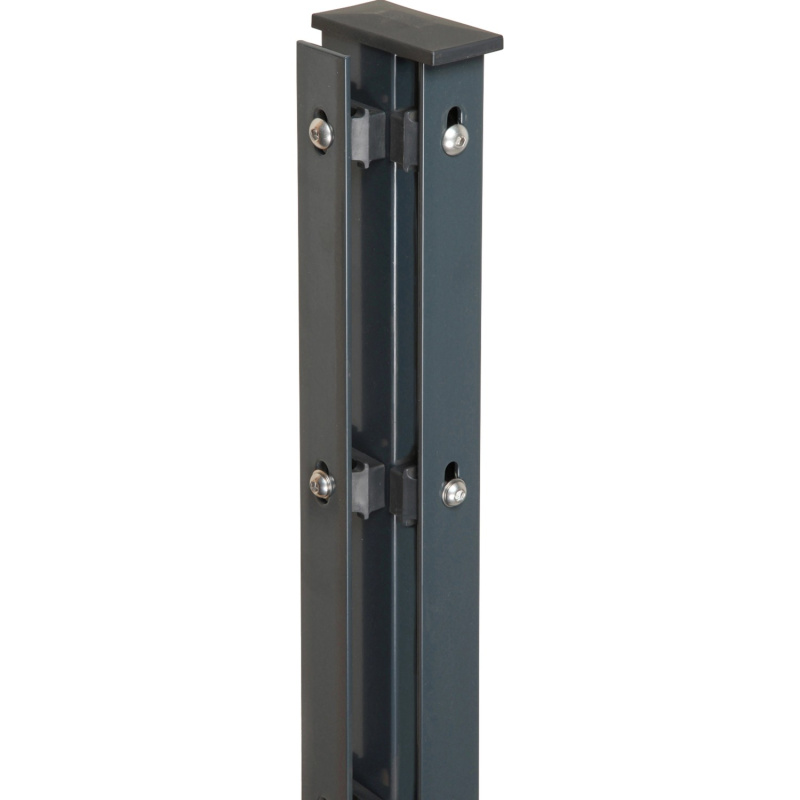 Floraworld Rohový plotový sloupek s krycími lištami antracit 6 x 4 x 140 cm