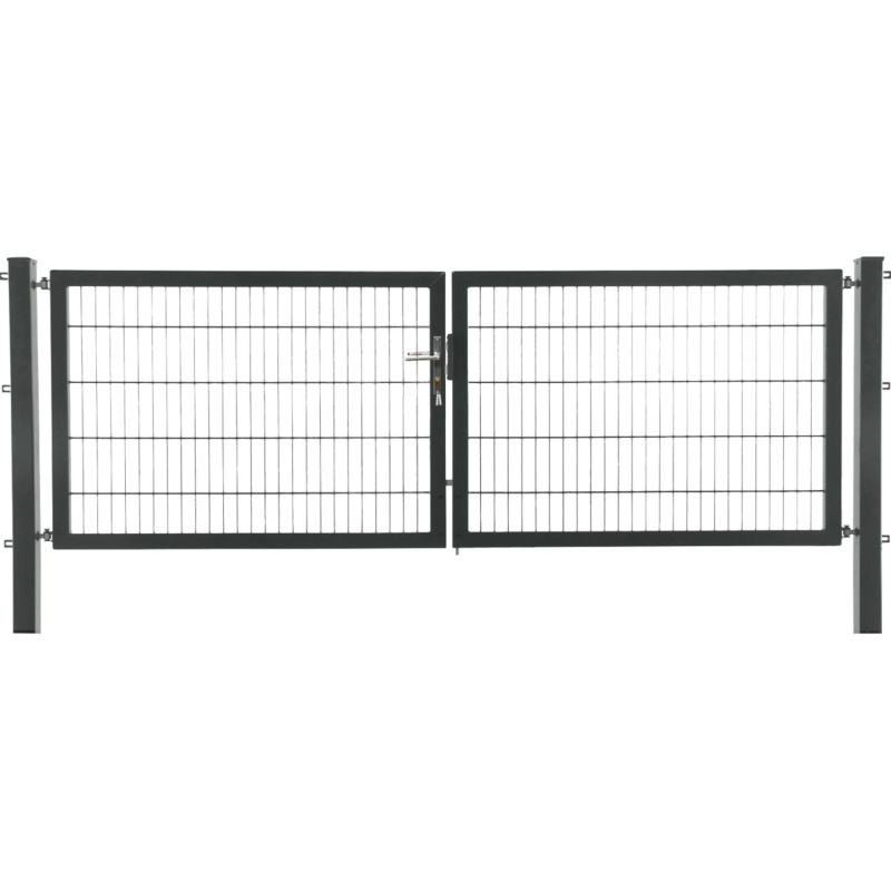 Floraworld Dvoukřídlá brána Premium s cylindrickou vl. pozinkovaná 100 x 300 cm