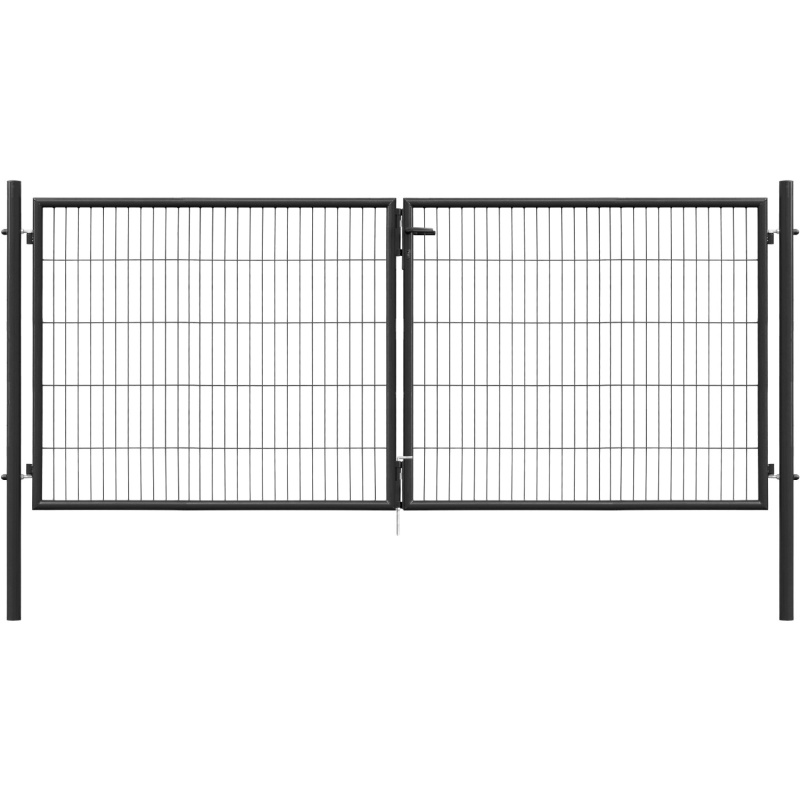 Floraworld Dvoukřídlá brána Classic jednoduchá výplň antracitová 125 x 300 cm