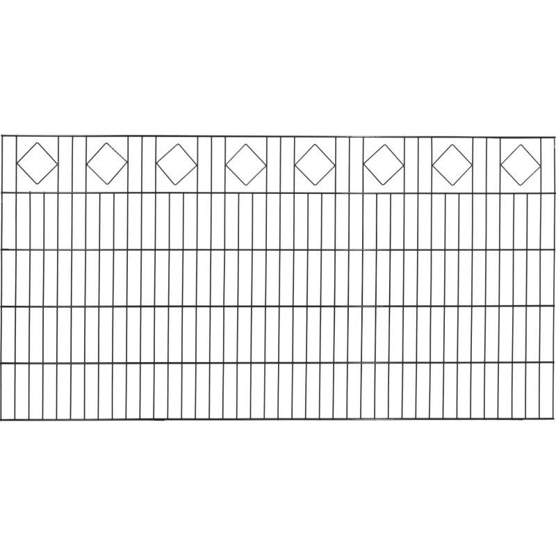 Floraworld Dekorativní plotový panel, dvoj., kosočtverec, antracit, 100 x 200 cm