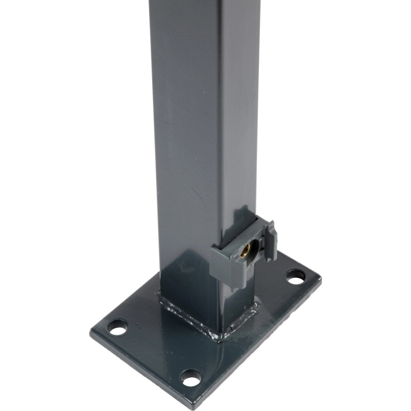 Floraworld Plotový sloupek s navařenou patkou antracit 6 x 4 x 129 cm