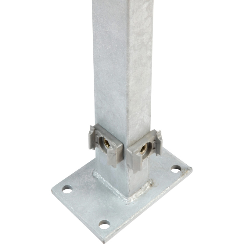 Floraworld Rohový plotový sloupek s navařenou patkou pozink 6 x 4 x 89 cm