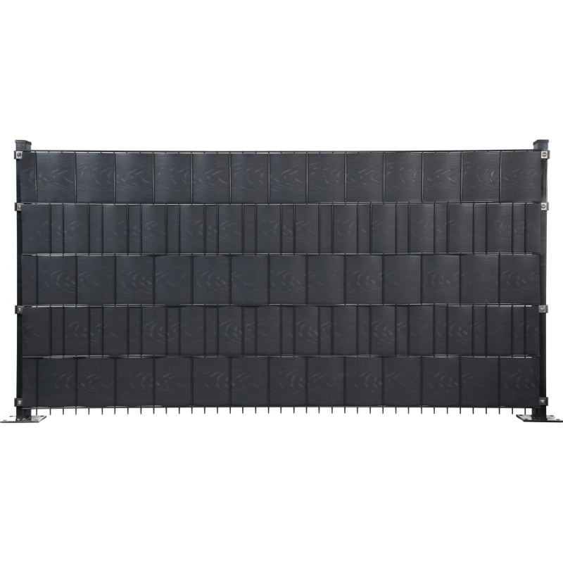 Floraworld Protipohledový PVC pás ve vzhledu dřeva antracit, 2015 x 192 mm, 5 ks