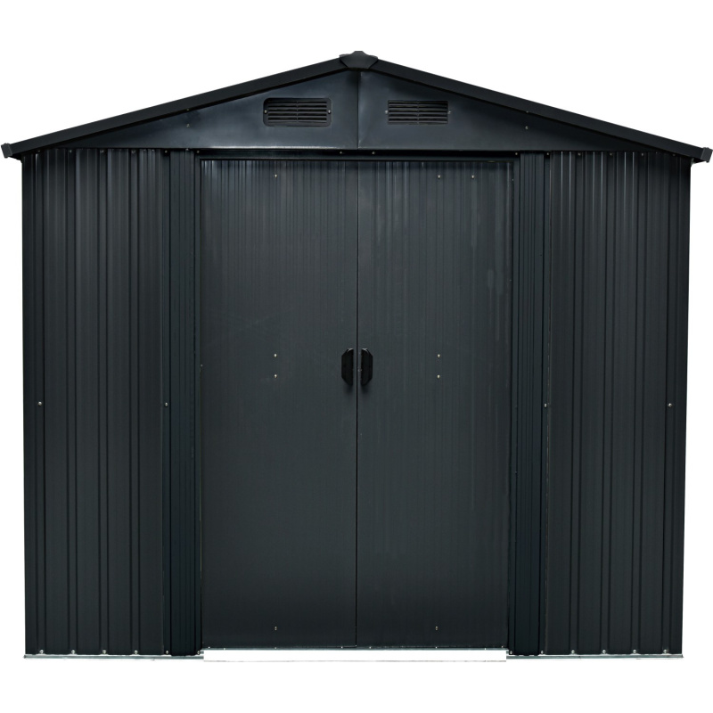Floraworld Zahradní domek se sedlovou střechou I antracit 236 x 174 x 206 cm