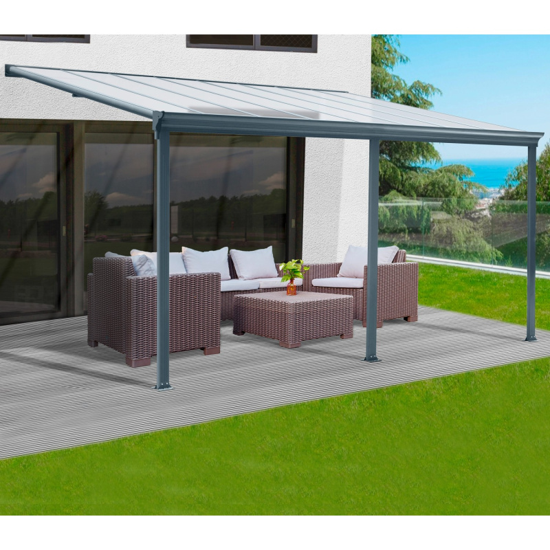 Floraworld Zastřešení terasy antracitové 256 x 495 x 303 cm
