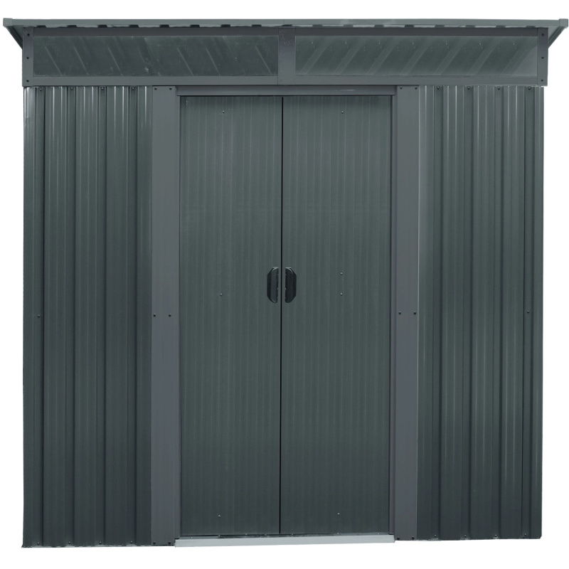 Floraworld Zahradní domek s pultovou střechou Lightline 1 antracit 195x121x196cm