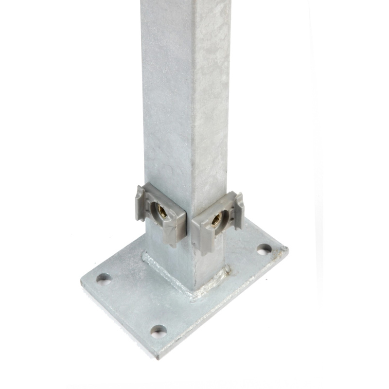 Floraworld Rohový plotový sloupek s navařenou patkou pozink 6 x 4 x 149 cm