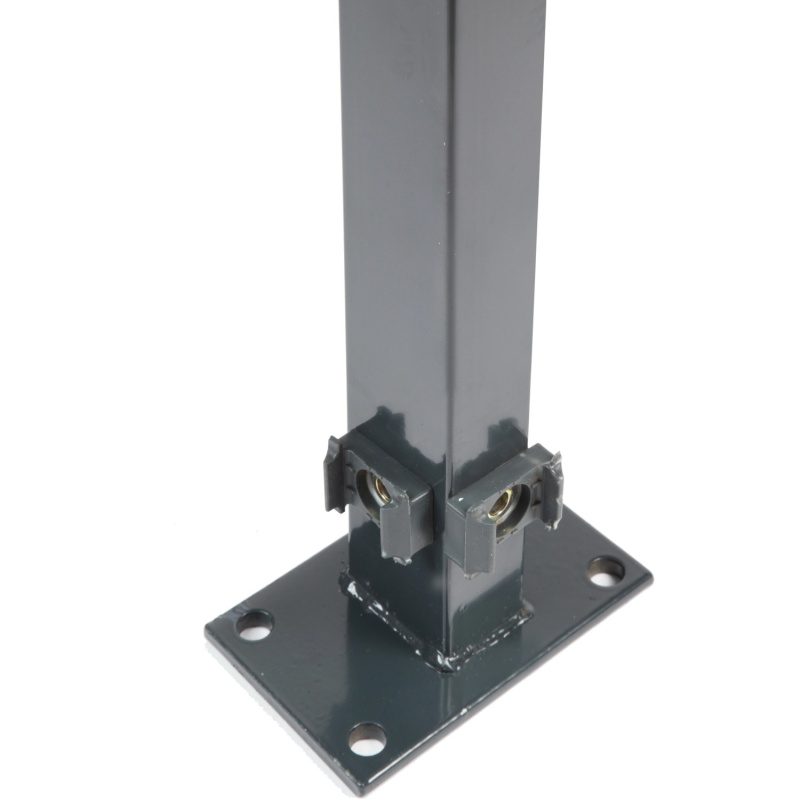 Floraworld Rohový plotový sloupek s navařenou patkou antracit 6 x 4 x 189 cm