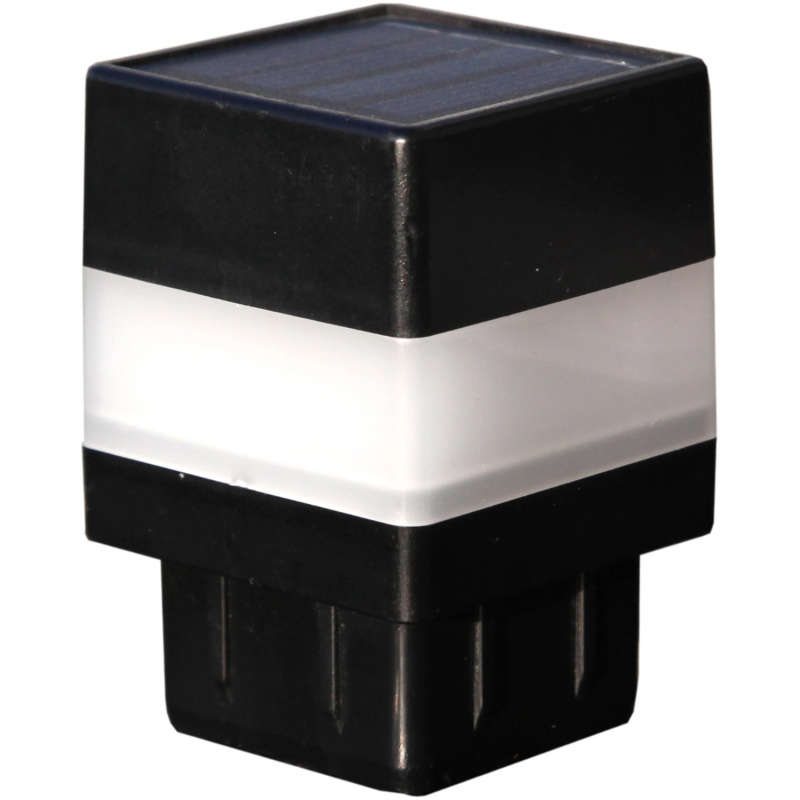 Floraworld Solární LED krytka na sloupek antracitová, 2 ks, 4 x 4 cm