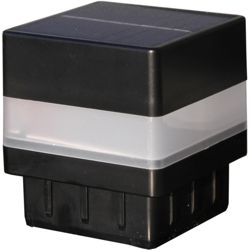 Floraworld Solární LED krytka na sloupek antracitová, 2 ks, 6 x 6 cm