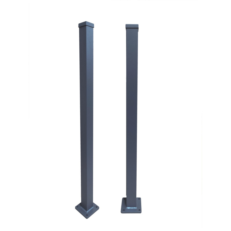 Floraworld Hliníkový sloupek pro dekor.plot k přip.hmož. antracit 6,3x6,3x110 cm