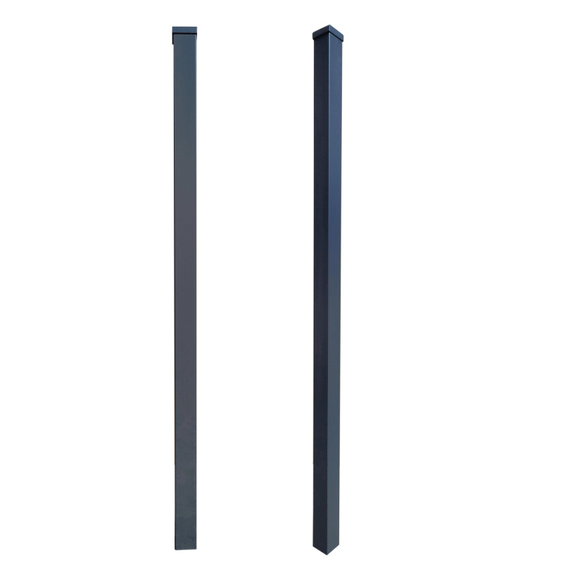 Floraworld Hliníkový sloupek pro dekor. plot k zabeton. antracit 6,3x6,3x160 cm