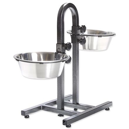 Psí bar - nastavitelná výška misek, 2x miska 2,8 l/ 24 cm