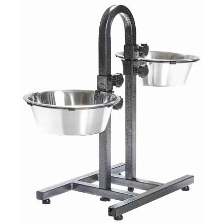 Psí bar - nastavitelná výška misek, 2x miska 2,8 l/ 24 cm