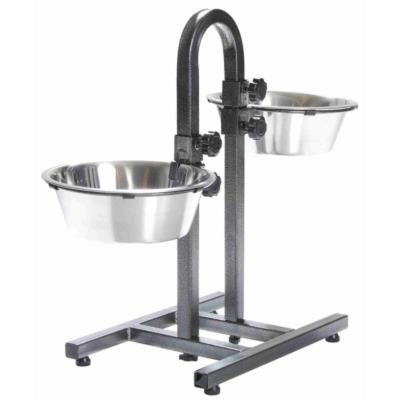Psí bar - nastavitelná výška misek, 2x miska 2,8 l/ 24 cm