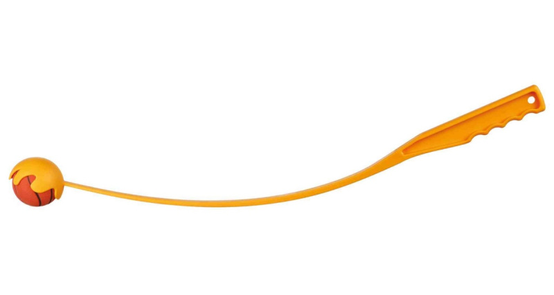 Katapult s mechovým gumový míčem TRIXIE 6cm/70cm 