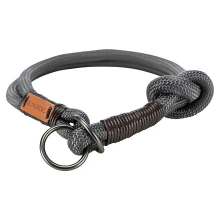 BE NORDIC stahovací obojek, tmavošedá/hnědá L: 50cm/13mm