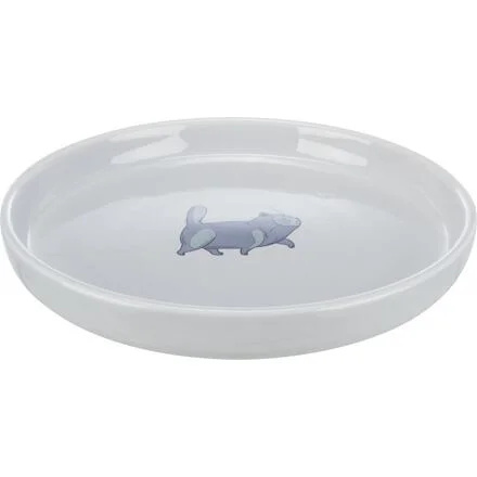 Miska Trixie mělká a široká, keramická, šedá 0.6 l/ø 23 cm