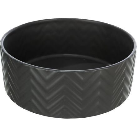 Keramická miska 1,6 l/ø 20 cm, vroubkovaná, černá 1 ks