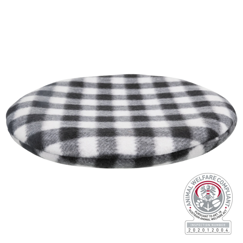 TRIXIE Hřejivý polštářek k nahřátí v mikrovlnné troubě, 26cm, černá/bílá-káro