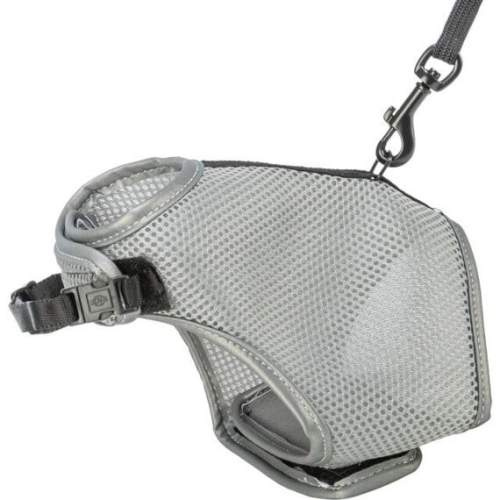 TRIXIE Postroj VESTA s vodítkem pro kočku 24-42 cm/1,20 m, šedá