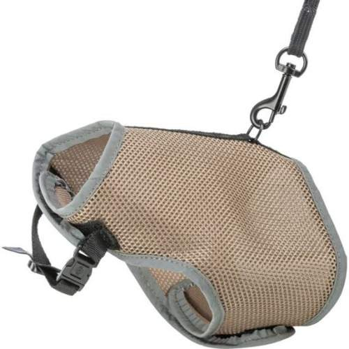TRIXIE Postroj VESTA s vodítkem pro kočku 24-42 cm/1,20 m, šedobéžová