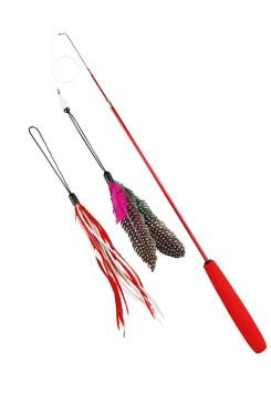 Teleskopická tyč s hračkou pro kočky  40-98 cm