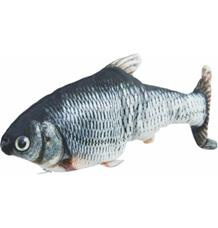 Ryba jako živá, mrskající se, s catnipem, látka, 30cm  1 ks