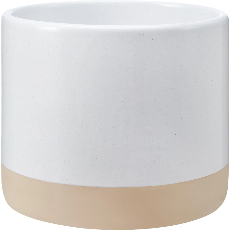 Obal na květináč dolomit, světle šedý, pr. 14,5 x 12 cm