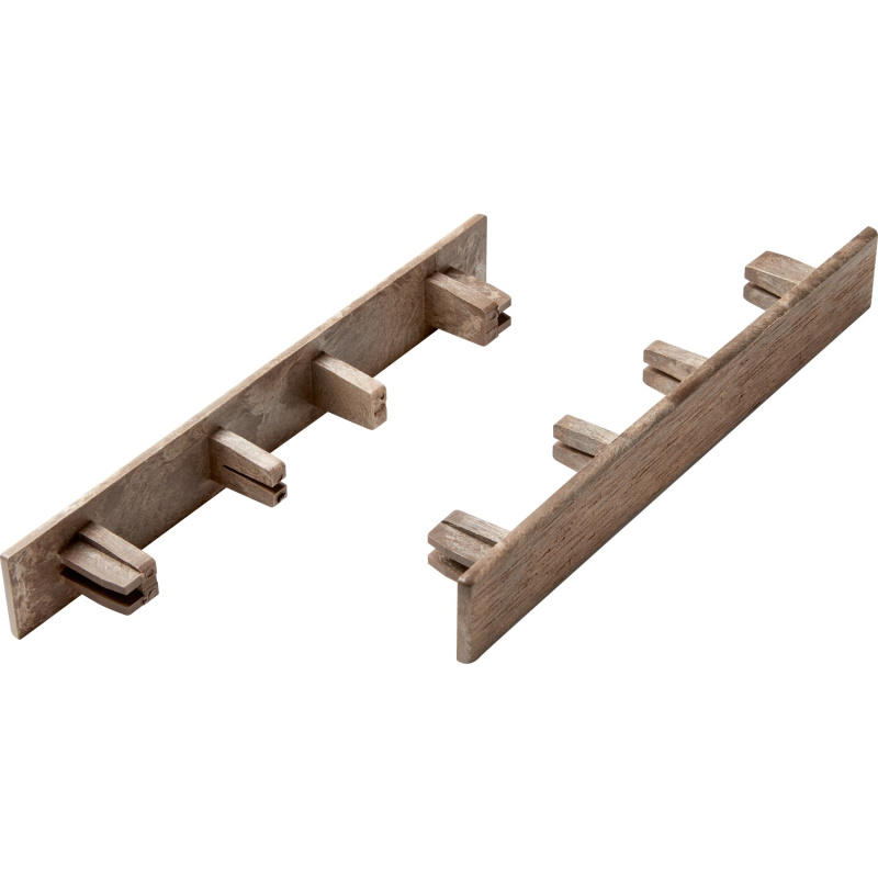 Koncová krytka pro WPC terasová prkna, rustikální dřevo, 6 ks