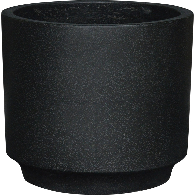 Květináč terrazzo, černý, pr. 20 x 19 cm