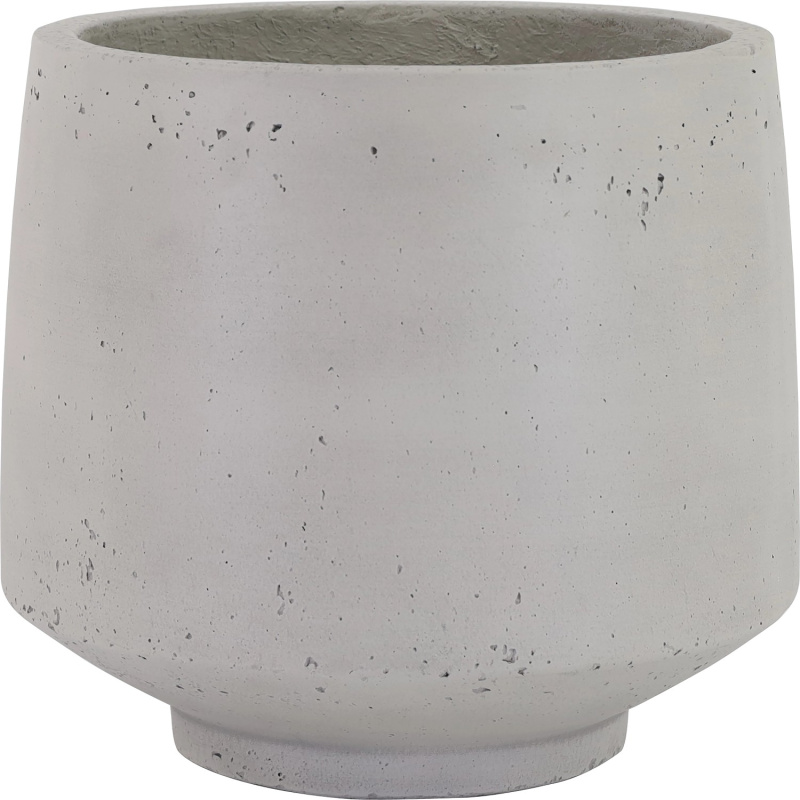 Kulatý květináč, šedý, pr. 41 x 37 cm