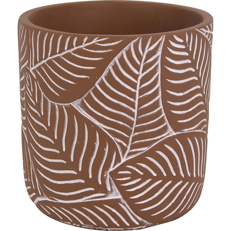 Květináč hnědý, pr. 14,5 x 14,5 cm