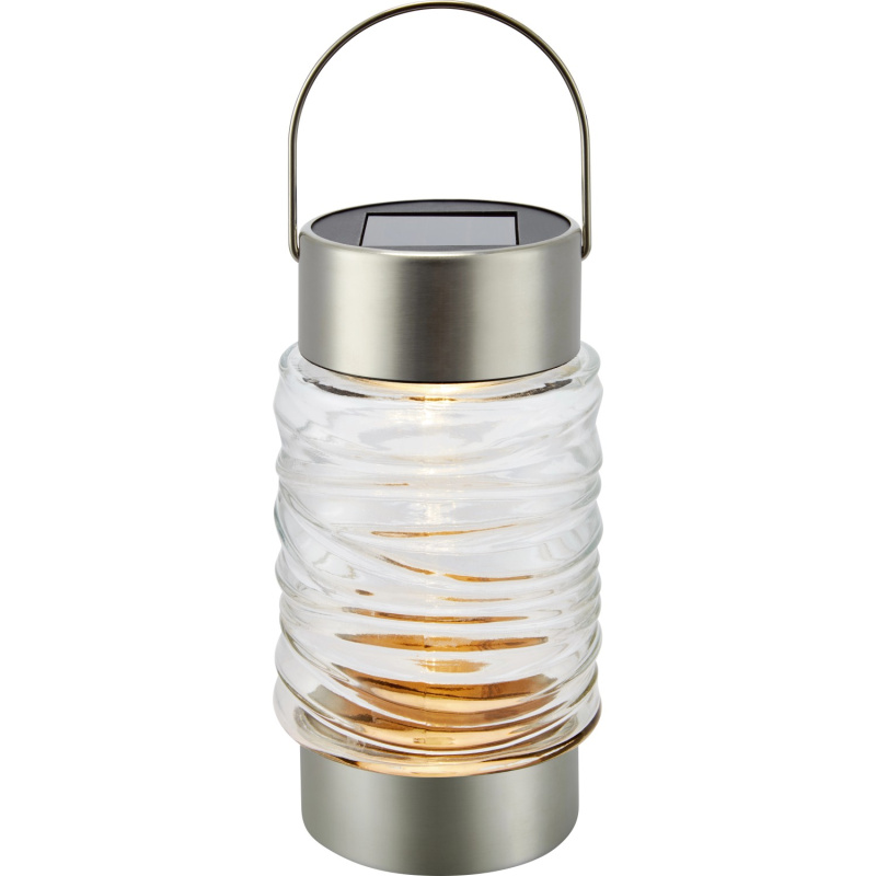 Solární svítidlo, stříbrné/průhledné