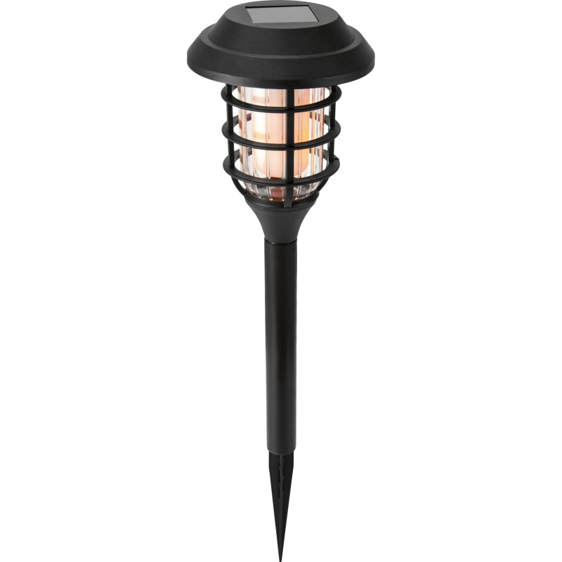 Solární svítidlo Sartane efekt plamenů, černé sada, 2 ks