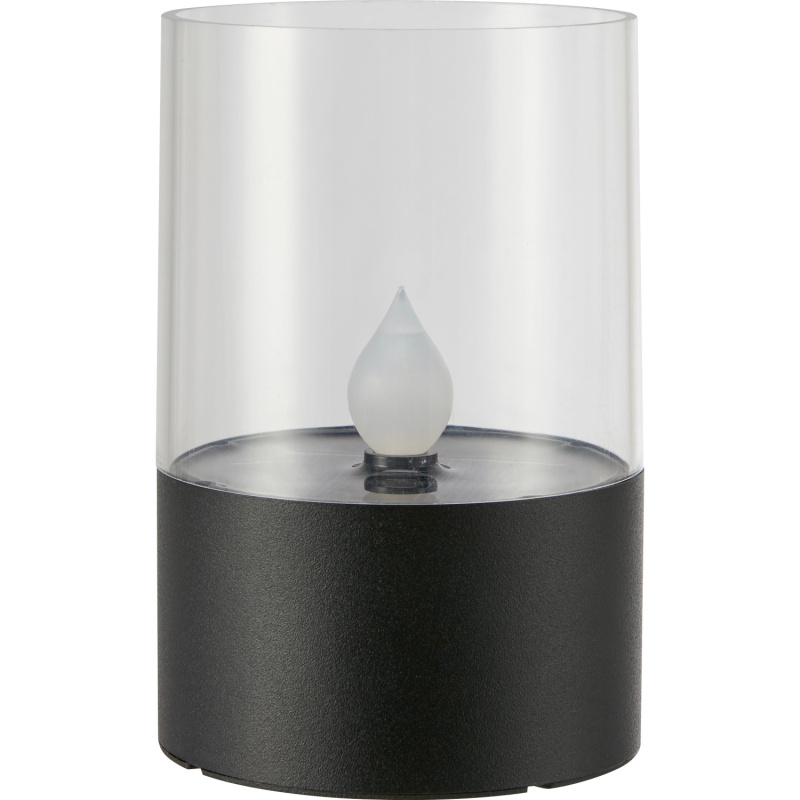 Solární stolní LED lampa, IP44, teplá bílá/černá, pr. 7,5 x 11,2 cm