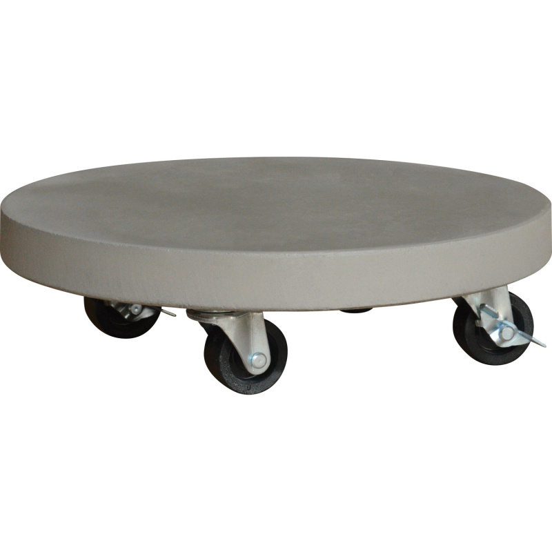 Podstavec pod květináč s kolečky cementový přírodní pr. 27 x 7 cm