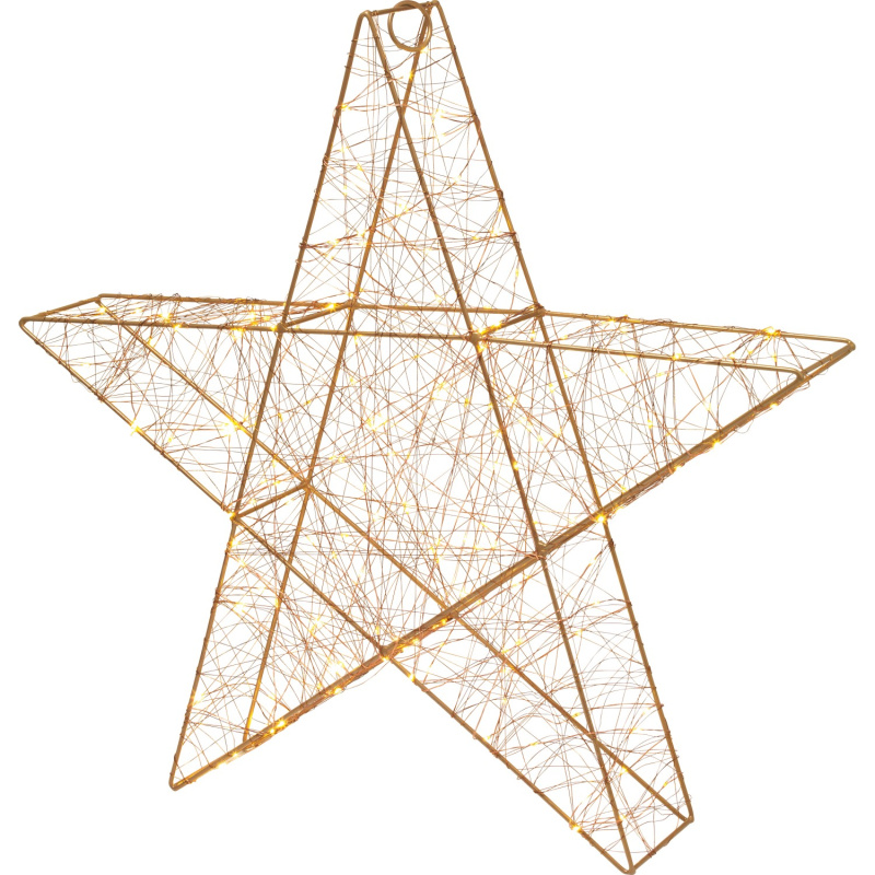 OBI LED kovová hvězda, zlatá 60 cm
