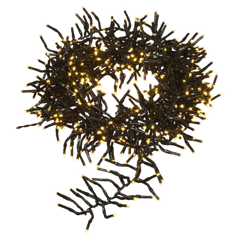 VLC LED světelný řetěz 1152x LED teplá bílá, IP44, černý, 11,2 m