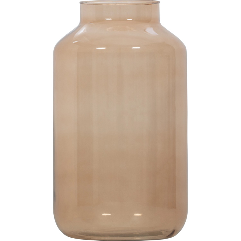 Skleněná váza hnědá 30,5 cm x průměr 16,5 cm