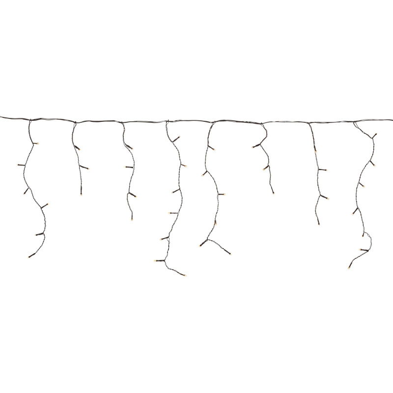 LED světelný řetěz s efektem mrznoucího deště, 200 diod teplá bílá, černá, 11 m