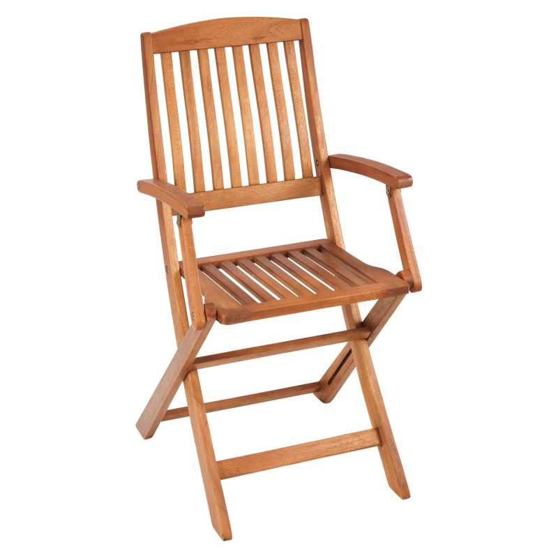OBI Skládací židle Greenville s područkami, eukalyptové dřevo, 57 x 51 x 93 cm