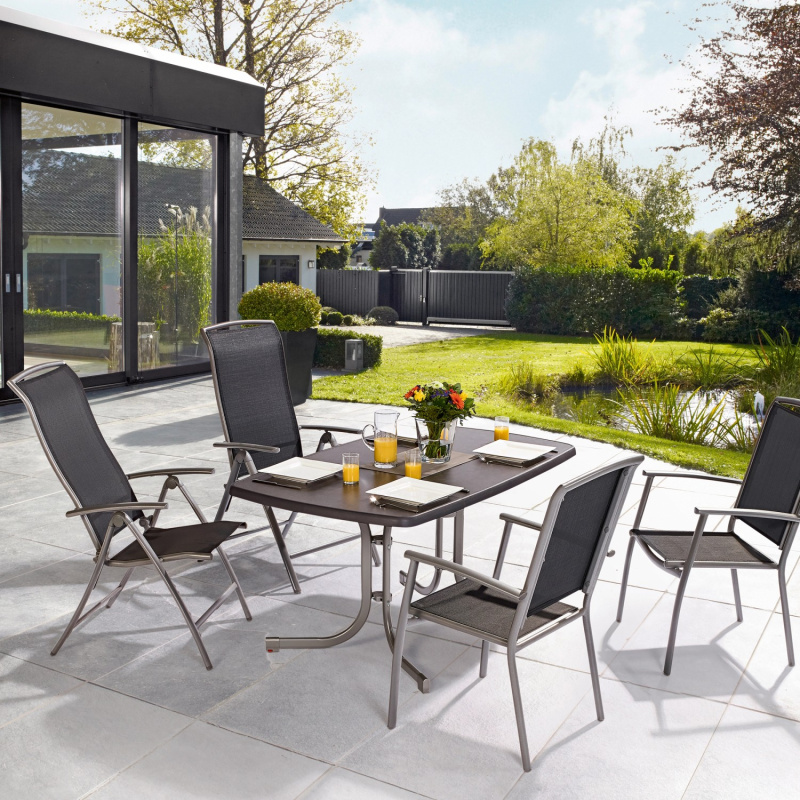 OBI Skládací zahradní stůl Vigo, šedá, 150 x 90 x 71 cm