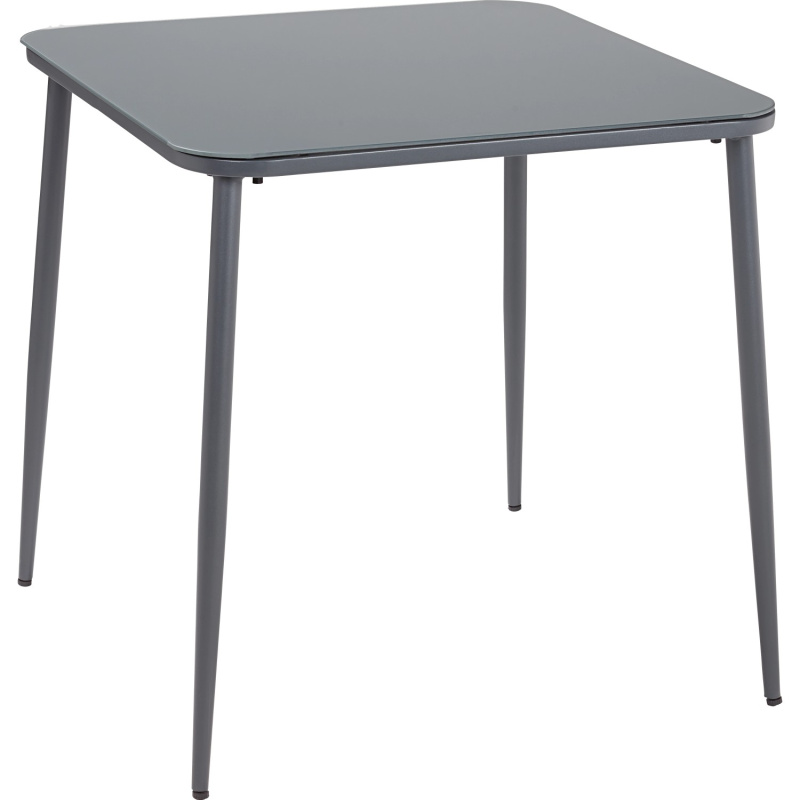 BWO Zahradní stůl Gleniro z oceli a skla 74 x 73,5 x 73,5 cm