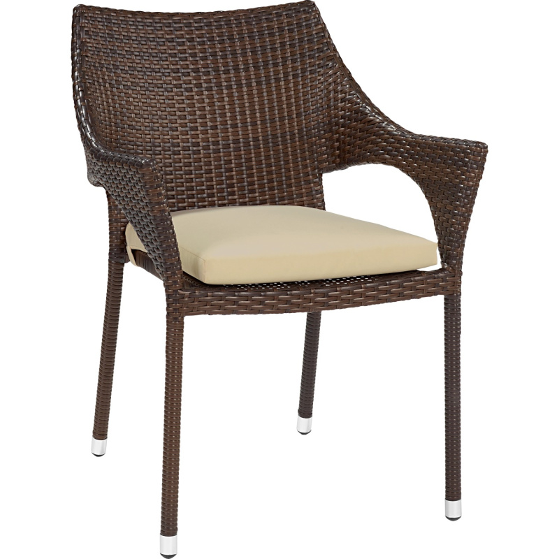 OBI Stohovatelná židle Davenport, polyratan, hnědá, 83 x 61 x 61 cm