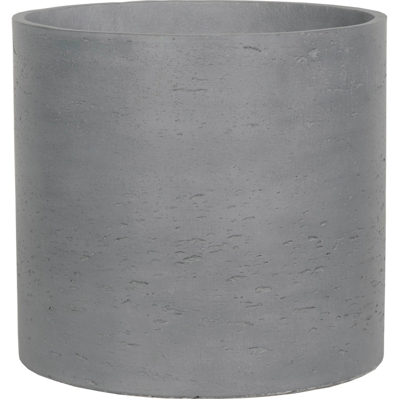 Válcový květináč šedý 31 cm x 31 cm x 30 cm