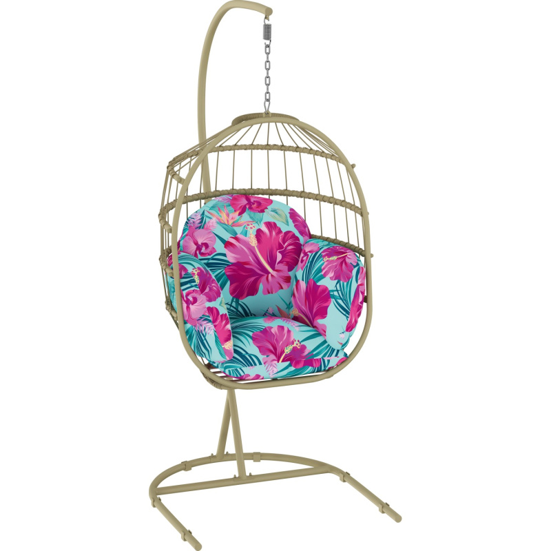 Závěsné křeslo Palmwoods s konstrukcí, zelené