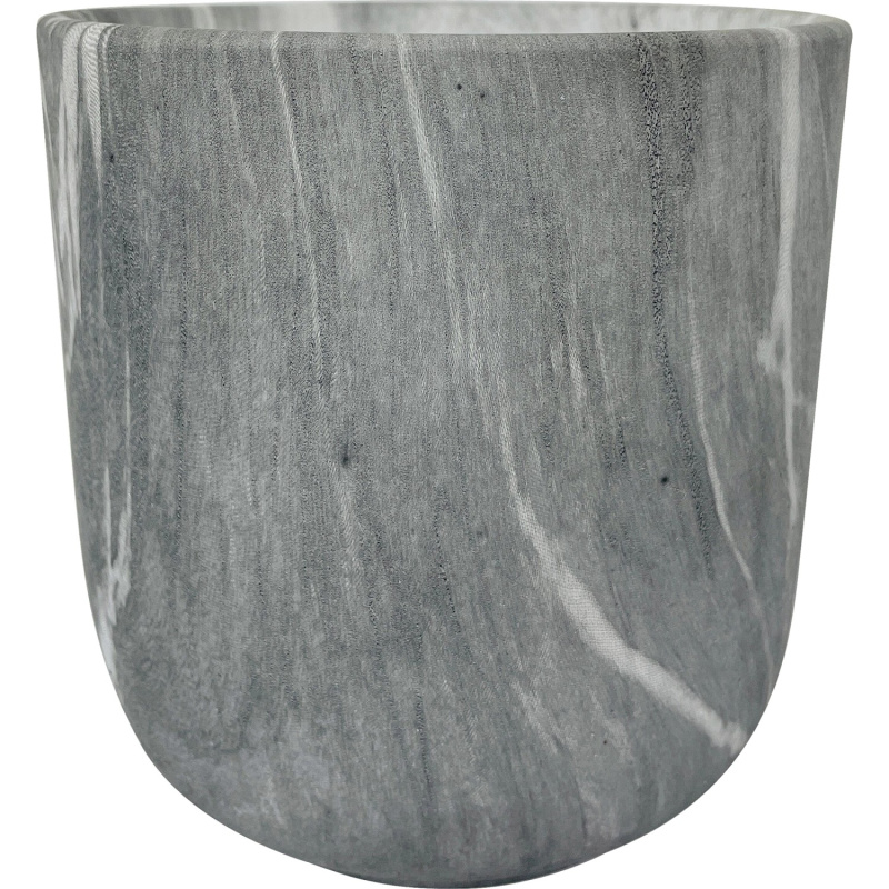 Květináč ve vzhledu mramoru černý, pr. 14 cm