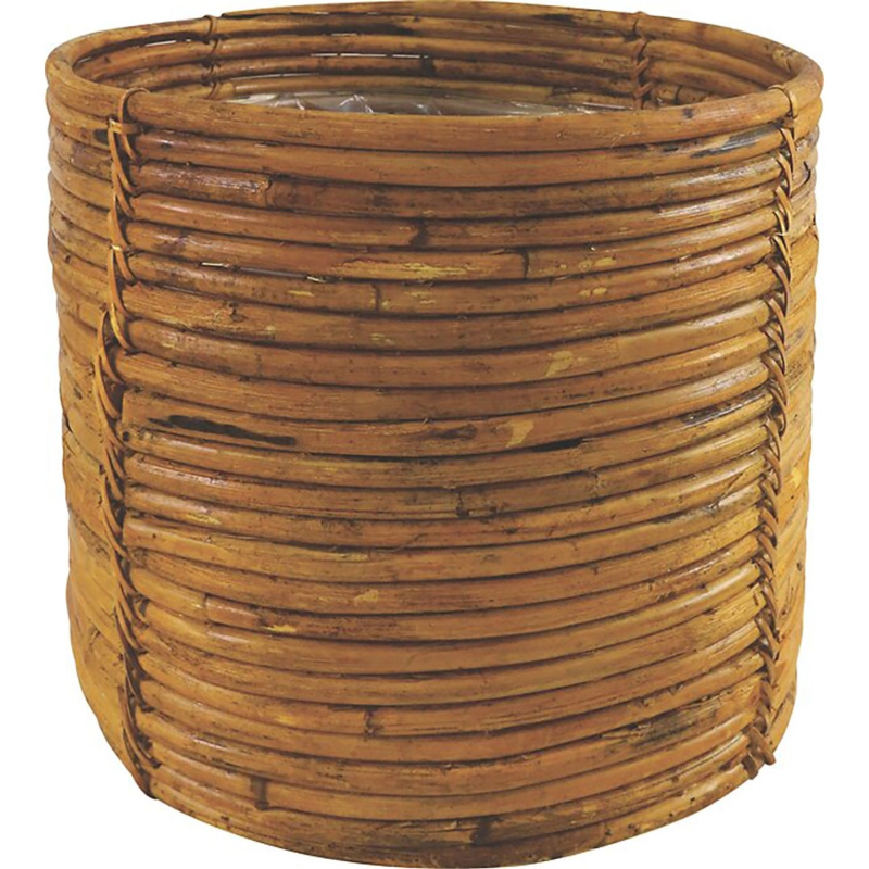 Květináč ratan hnědý 17 x 16 cm