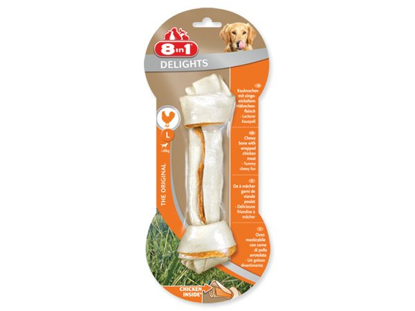 Kost 8in1 Delights žvýkací sušeným kuřecím masem uvnitř L